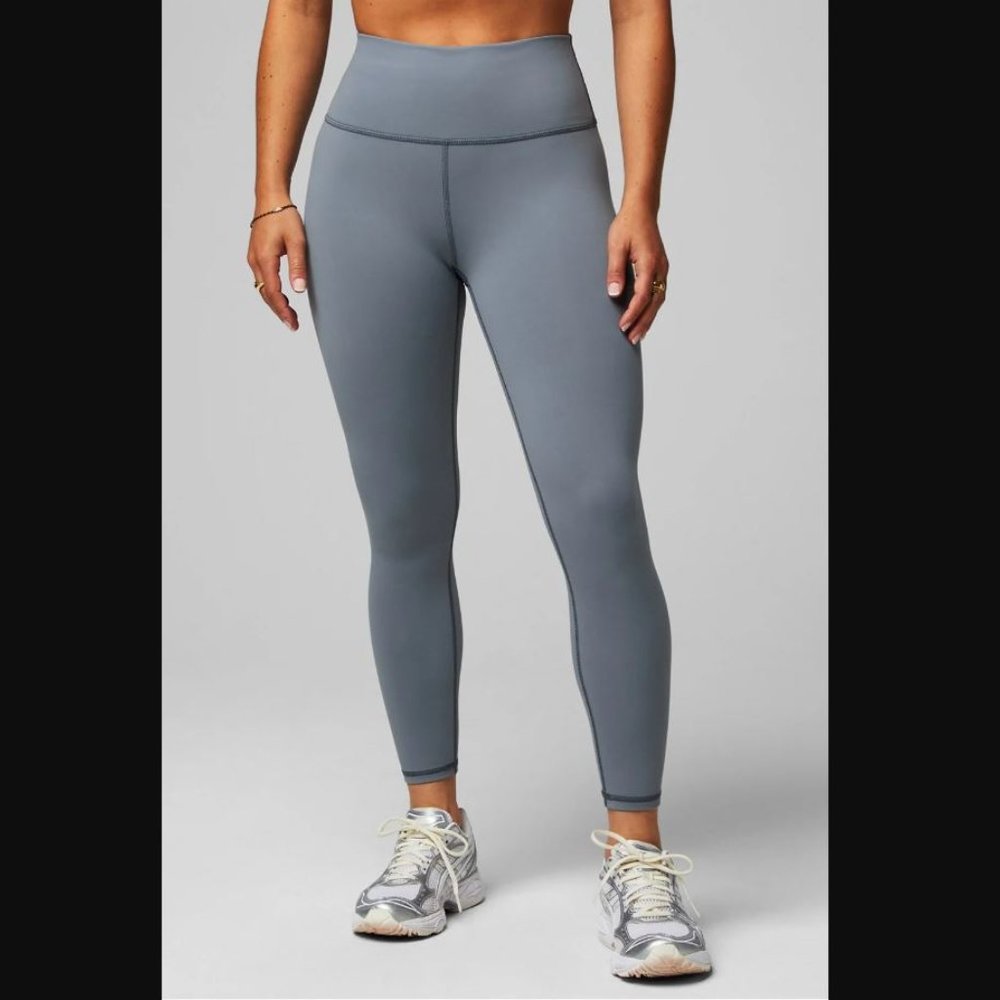 NWT Fabletics Define Powerhold High-Waisted Leggings Stormcloud Gray Blue